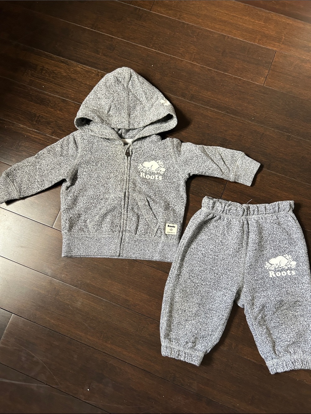 Roots Grey Kids Hoodie & Joggers Set